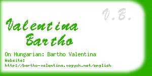 valentina bartho business card